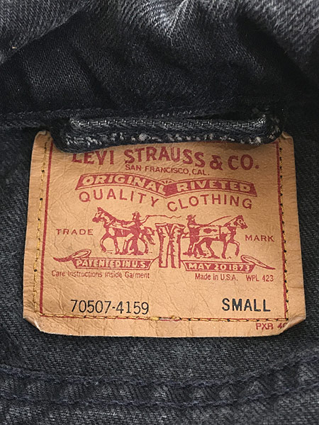 古着 90s USA製 Levi's 70507-4159 デカタグ スーパー ブラック デニム