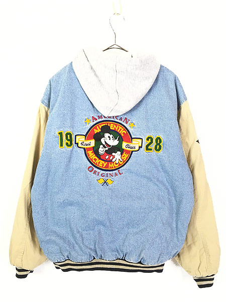 古着 90s Disney Mickey Mouse ミッキー 2way パデット デニム