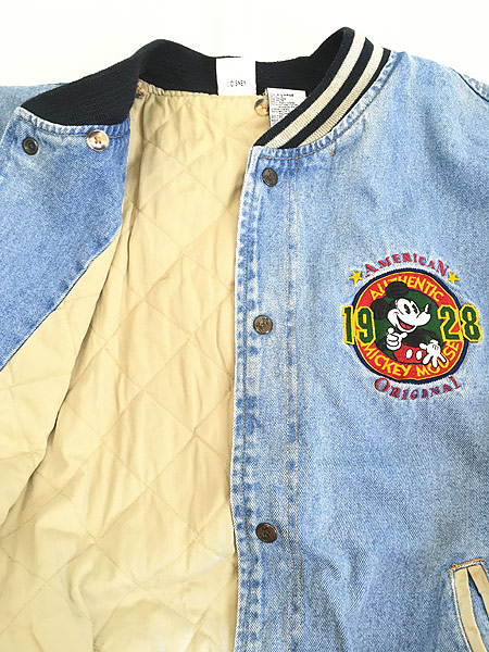 古着 90s Disney Mickey Mouse ミッキー 2way パデット デニム