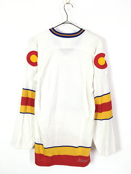 古着 80s Canada製 NHL SandowSK BIG ワッペン ホッケーシャツ M 古着