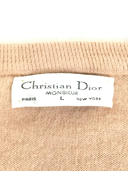 古着 80s USA製 Christian Dior ワンポイント アクリル ニット