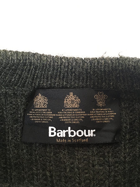 古着 Barbour 「Tyne Sports Crew」 ショルダーパッチ ヘビー ウール