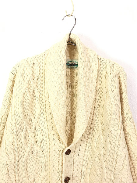 古着 Ireland製 aran crafts アラン フィッシャーマン ショールカラー