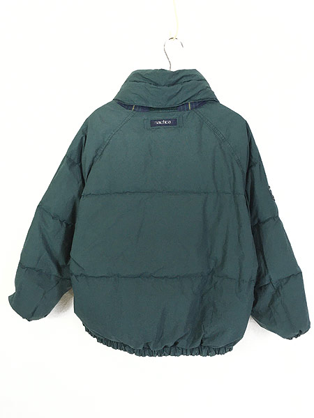 古着 90s Nautica 2way リバーシブル パデット ダウン ジャケット M