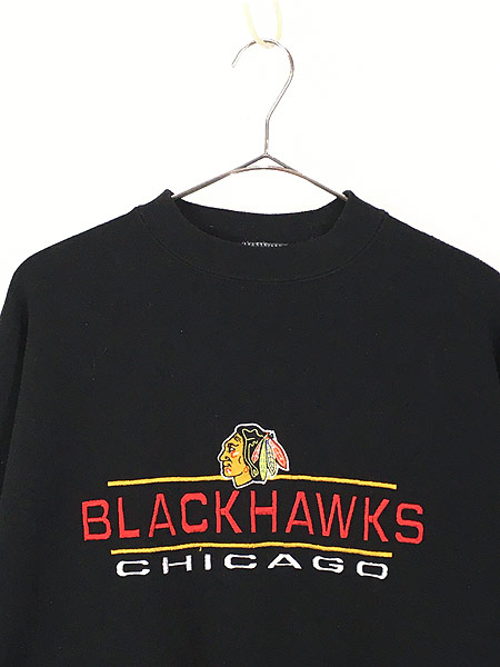 古着 90s USA製 LOGO7 NHL Chicago Blackhawks スウェット トレーナー