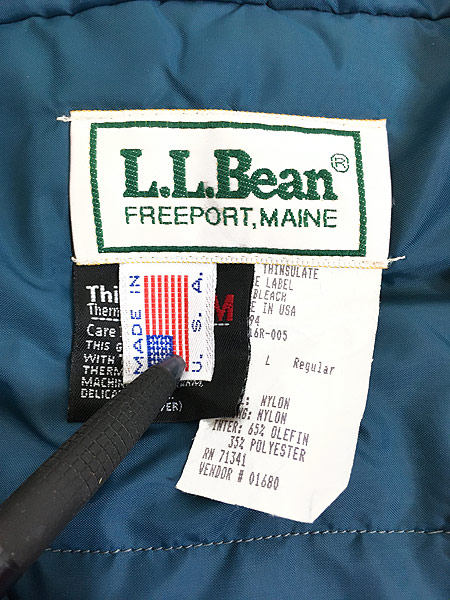 古着 90s USA製 LL Bean チロリアン テープ 防寒 パデット クレイジー