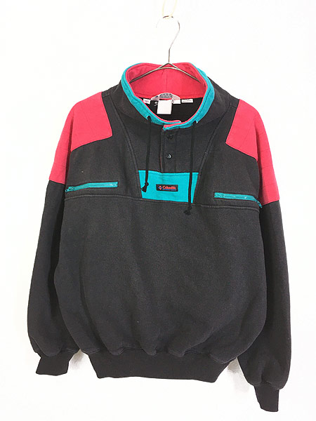 古着 80s Columbia クレイジー パターン スナップ プルオーバー