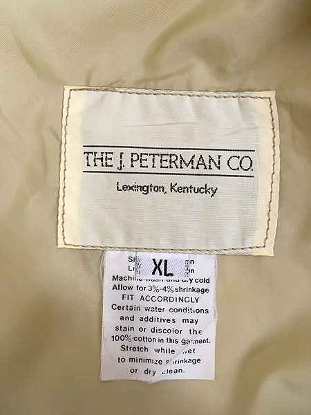 古着 80s The J Peterman ホワイト キャンバス ダスター コート