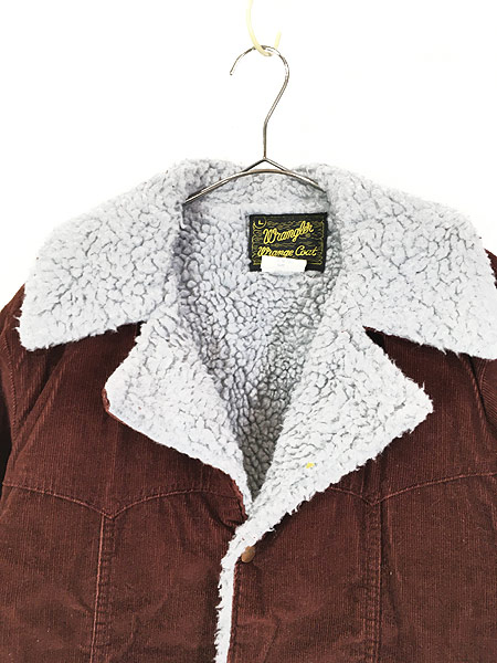 古着 70s USA製 Wrangler 「Wrange Coat」 コーデュロイ ボア ランチ ...