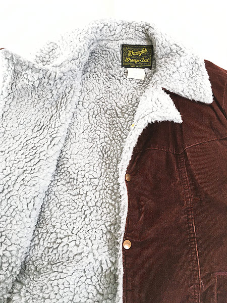 古着 70s USA製 Wrangler 「Wrange Coat」 コーデュロイ ボア ランチ