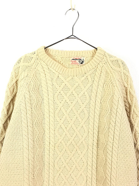 古着 60s Ireland製 Clady Knit アラン フィッシャーマン ウール