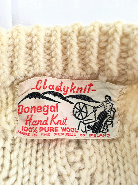 古着 60s Ireland製 Clady Knit アラン フィッシャーマン ウール