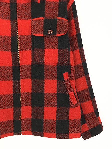 古着 40s WoolRich コの字 バッファロー チェック ウール スポーツ