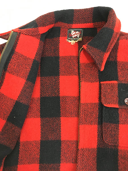 古着 40s WoolRich コの字 バッファロー チェック ウール スポーツ