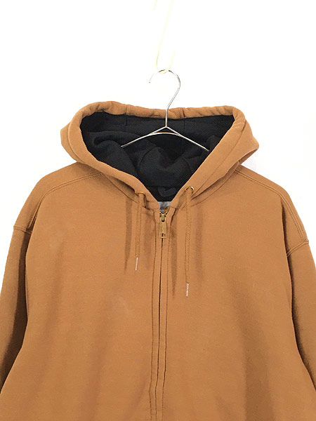 古着 Carhartt 裏地 メッシュ ヘビー スウェット ジップ パーカー