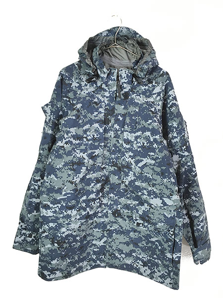 古着 00s 米軍 USN ブルー デジタル 迷彩 NWU ミリタリー GORE-TEX