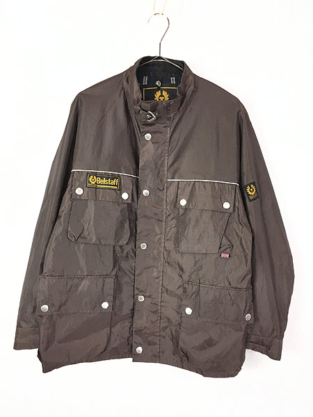 最終売り尽くし”古着 90s- Belstaff 比翼 ナイロン スタンドカラー