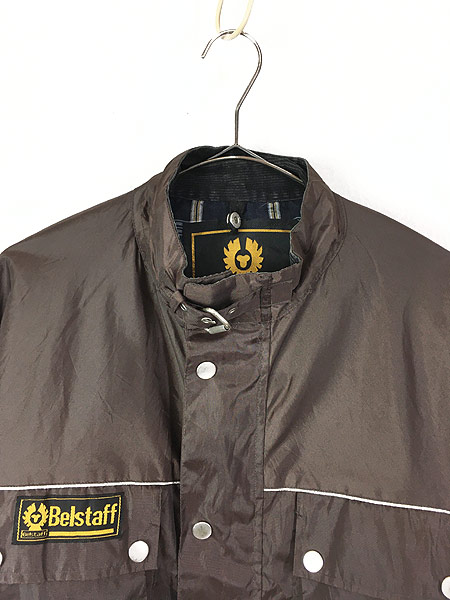 最終売り尽くし”古着 90s- Belstaff 比翼 ナイロン スタンドカラー