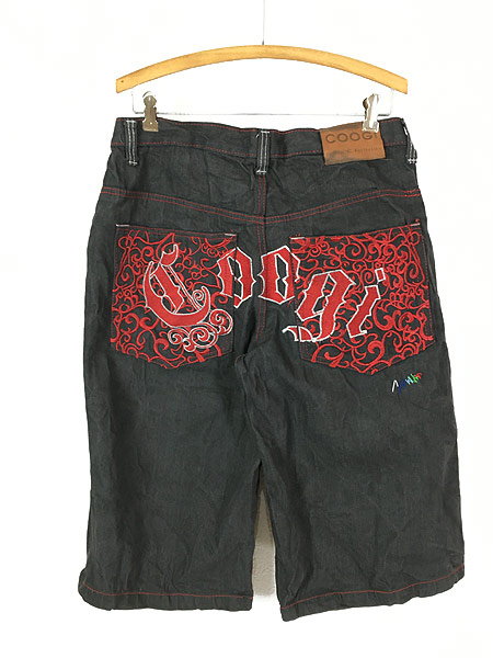 最終売り尽くし”古着 COOGI グラフィック 刺しゅう ブラック デニム