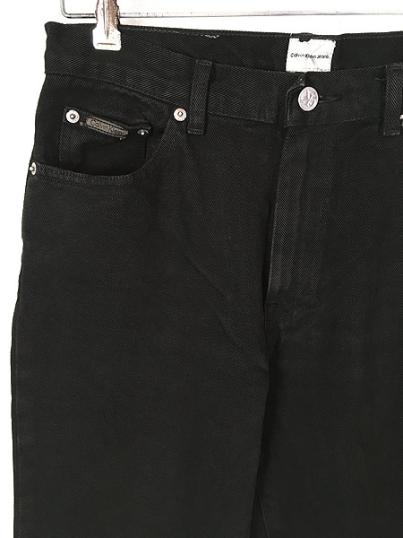 古着 90s Calvin Klein スーパー ブラック デニム パンツ ジーンズ