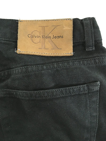 古着 90s Calvin Klein スーパー ブラック デニム パンツ ジーンズ