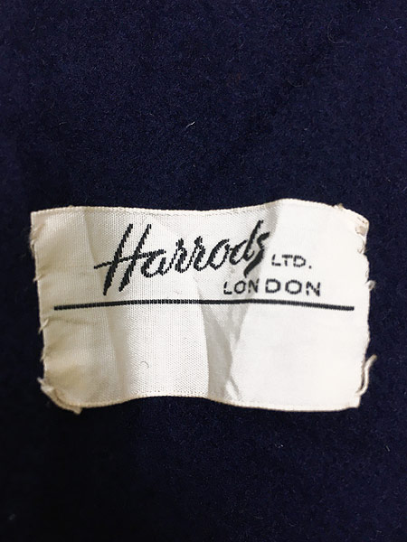 古着 60s Harrods 2トーン ショールカラー ウール スモーキング ガウン