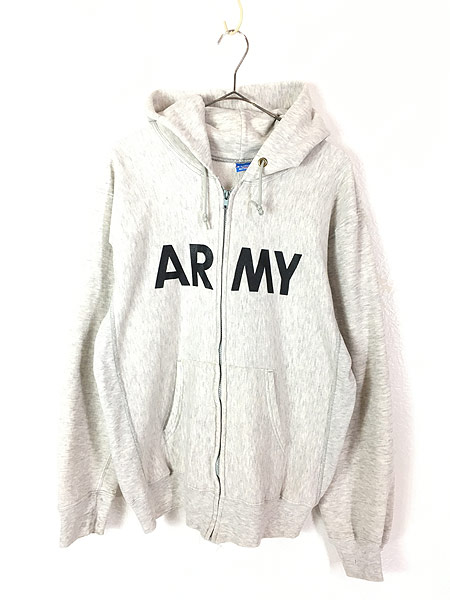 古着 80s USA製 Champion 「ARMY」 ミリタリー スウェット ジップ