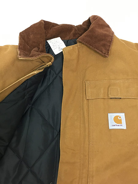 古着 80s USA製 Carhartt パデット ブラウン ダック トラディショナル