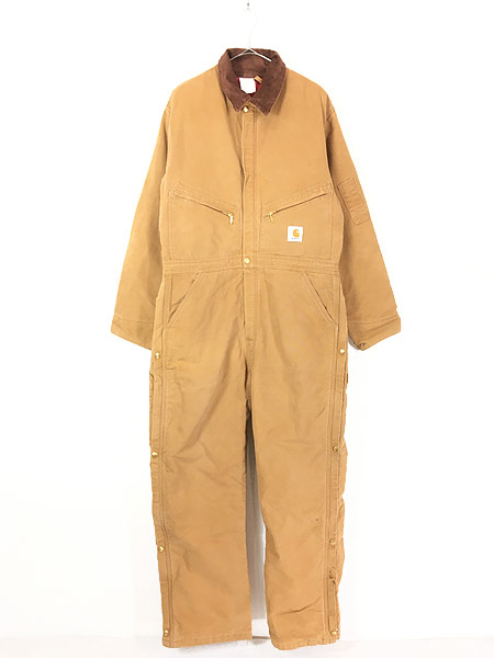 古着 80s USA製 Carhartt 防寒 キルティング ブラウン ダック