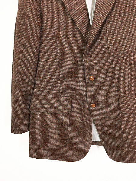 古着 80s USA製 LANDS' END × Harris Tweed ツイード ウール