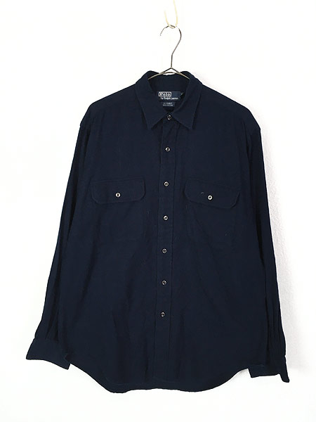 古着 Polo Ralph Lauren 「GI SHIRT」 ヘリンボーン フランネル シャツ