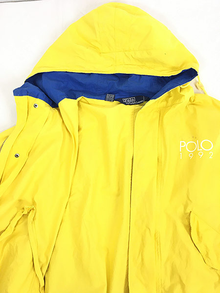 古着 90s Polo Ralph Lauren 「POLO 1992」 比翼 コットン フーデッド