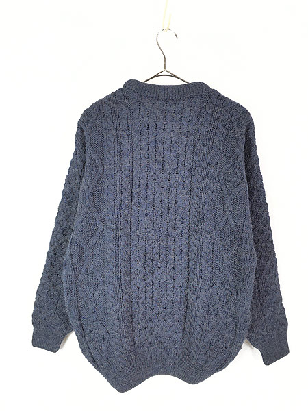 古着 Ireland製 Aran Sweater Market フィッシャーマン アラン ウール