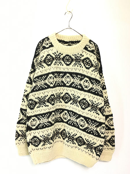 最終売り尽くし”古着 HIMALAYAN SWEATER ノルディック パターン ヘビー