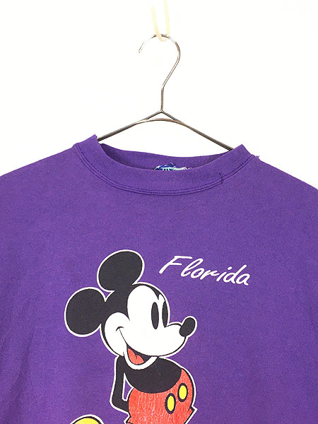 古着 80s Disney Mickey ミッキー 「FLORIDA」 スウェット トレーナー