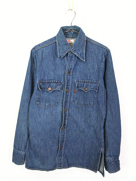 古着 70s Levi's オールド ブルー デニム シャツ ジャケット S 古着【30off】 - 古着 通販 ヴィンテージ　古着屋  Dracaena ドラセナ