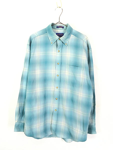 古着 90s Pendleton 高級ライン 「Sir」 オンブレ チェック ウール