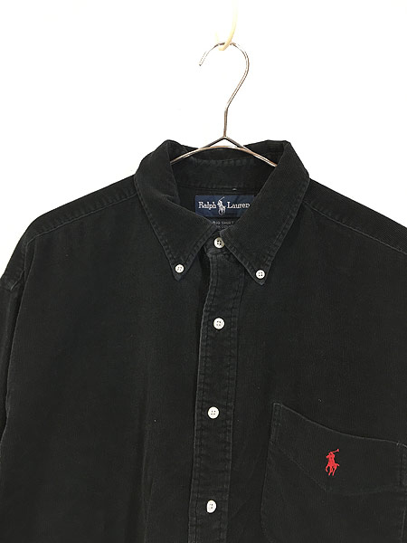 古着 90s Ralph Lauren 「BIG SHIRT」 ワンポイント 刺しゅう