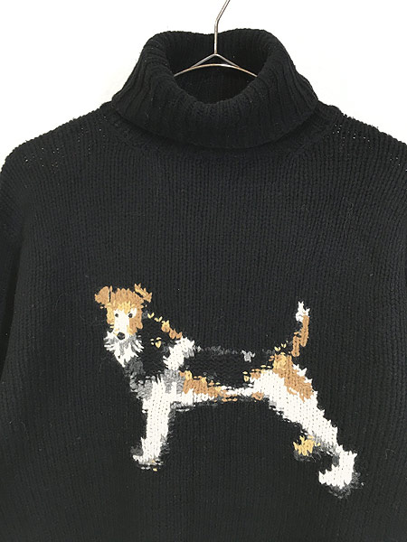 古着 Polo Ralph Lauren 犬 ワンちゃん 上質 タートルネック ハンド