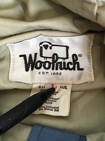 古着 70s WoolRich 60/40クロス ハーフジップ アノラック マウンテン