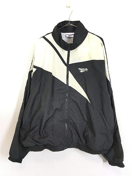 古着 90s Reebok VECTOR デザイン BIG ロゴ 裏地天竺 ナイロン ジャケット XL 古着【10off】 - 古着 通販  ヴィンテージ　古着屋 Dracaena ドラセナ