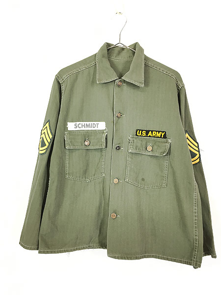 古着 50s 米軍 US ARMY 13スター ミリタリー HBT シャツ ジャケット 40