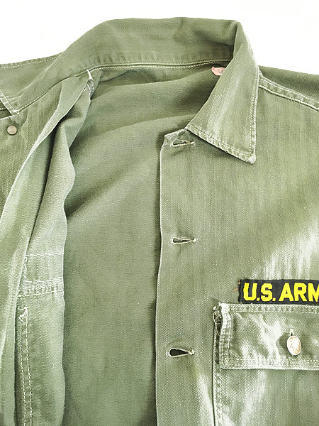 古着 50s 米軍 US ARMY 13スター ミリタリー HBT シャツ ジャケット 40