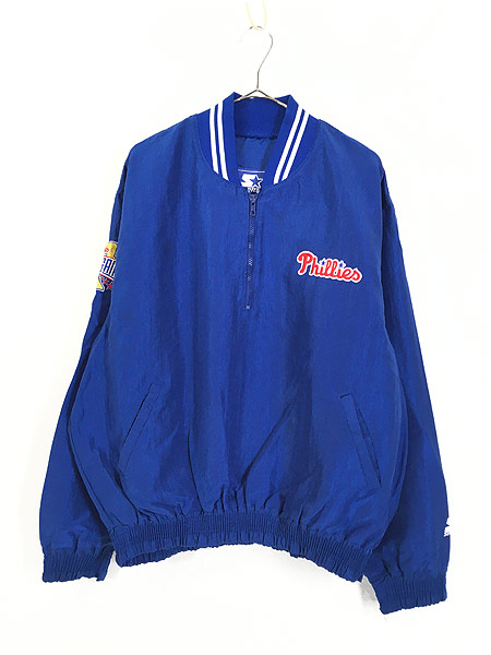 古着 90s USA製 MLB Philadelphia Phillies フィリーズ ハーフジップ ...