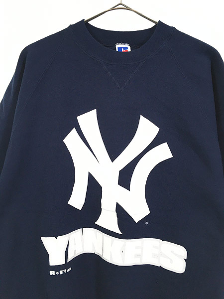古着 90s USA製 MLB New York Yankees ヤンキース 半袖 スウェット