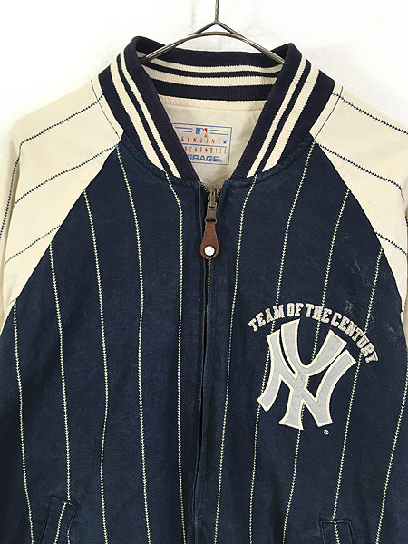 古着 90s MLB New York Yankees ヤンキース コットン リネン