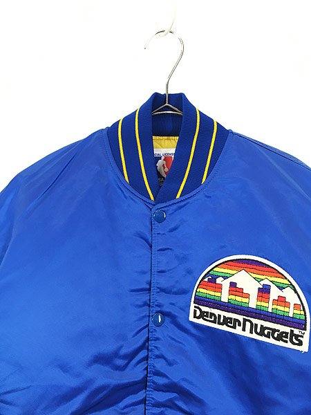 古着 80s USA製 Denver Nuggets ナゲッツ 光沢 ナイロン パデット