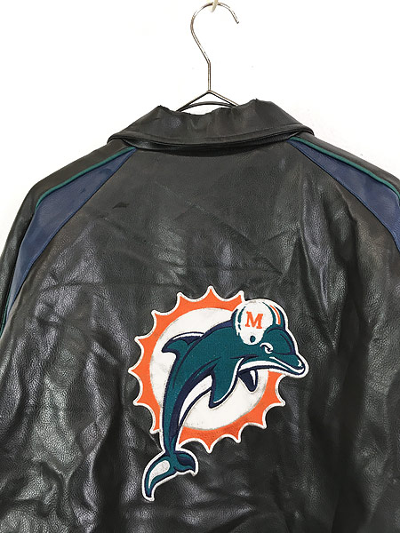 古着 NFL MIAMI Dolphins ドルフィンズ 両面 刺しゅう パデット