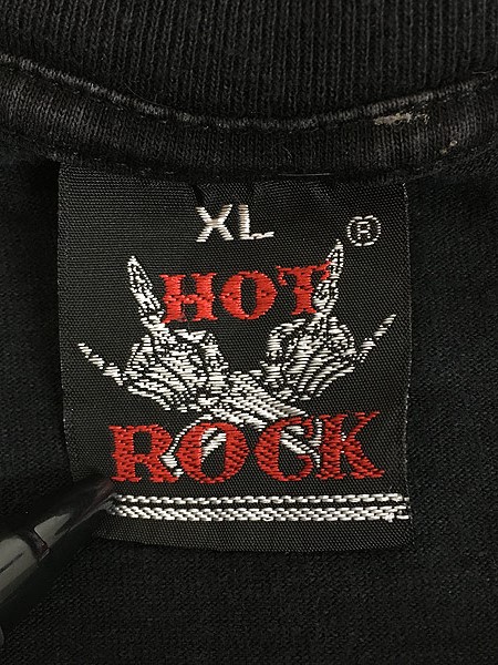 古着 00s HOT ROCK スカル ドクロ ボーン だまし絵 グラフィック T