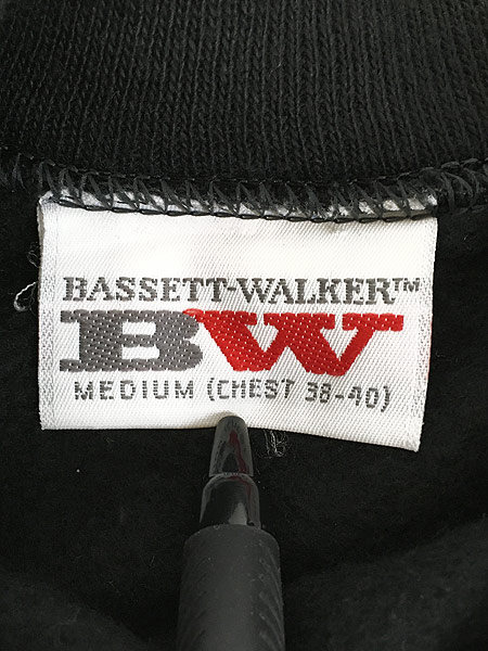 80s USA製 SWEAT BASSETT WALKER 半袖 スウェット 黒